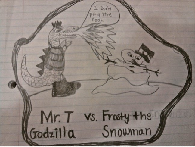 Mr. T Godzilla vs Frosty the Snowman