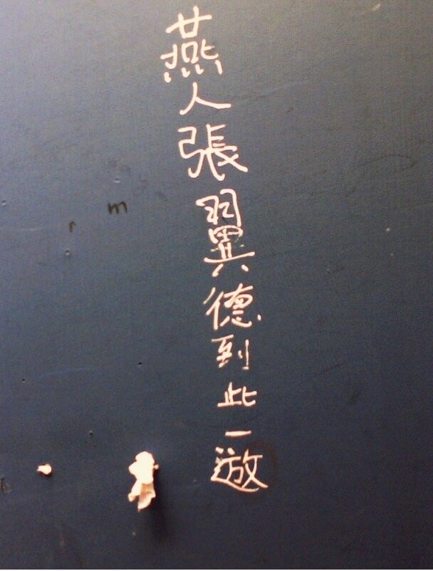 厕 格 的 题字 - 香港 大学生 的 中文 水平