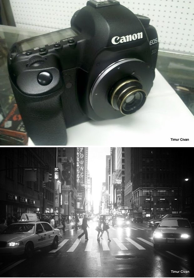 Canon 5D Mark II + 102-jährige Linse = Instant Vintage Photo
