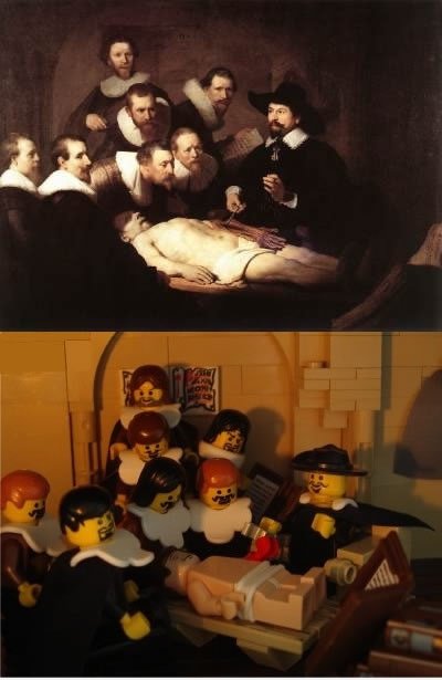 Lego Art: Rembrandts "Die Anatomie Vortrag von Dr. Nicolaes Tulp"
