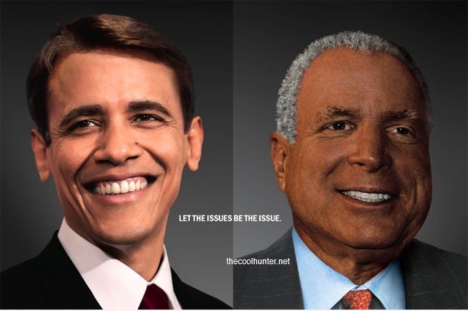 Obama und McCain - The Colored Rennen