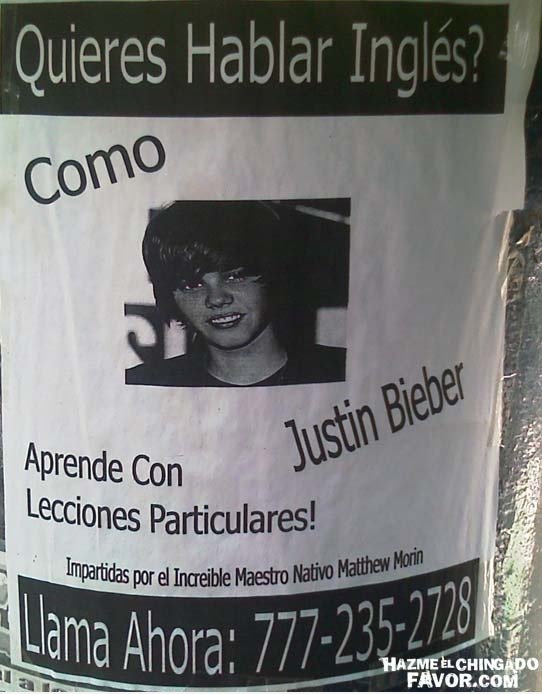 Englisch lernen und sprechen wie Justin Bieber! (Mexico)
