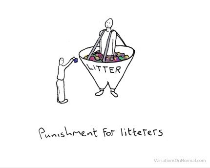 Gute Strafe für Litterers