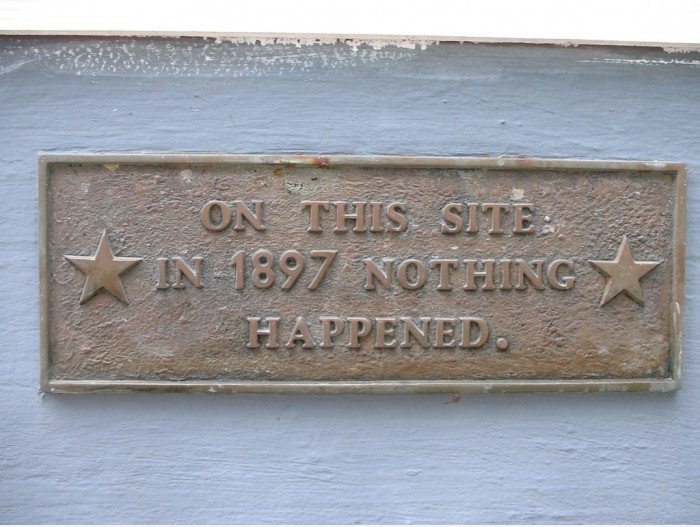 Auf dieser Site in 1897, ist nichts passiert
