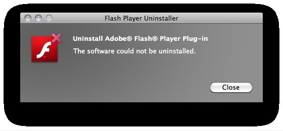 Flash Player Uninstaller Fail-