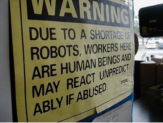 Warning: Arbeiter hier sind Menschen
