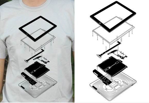 Die Explosionszeichnung iPad T-Shirt