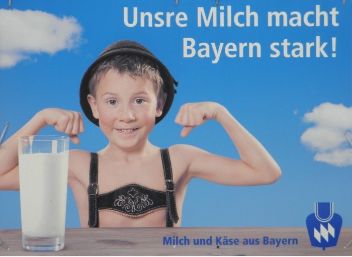 Unsere Milch macht Bayern stark - Anzeige für Milch in Bayern