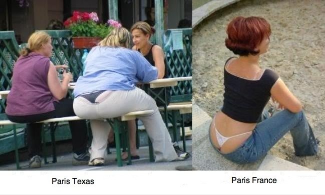 Der Unterschied zwischen den USA und Europa: Paris Texas, Paris, Frankreich