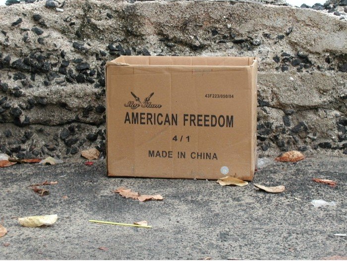 Amerikanischen Freiheit ist in China hergestellt