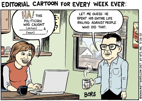 Editorial Cartoon für jede Woche immer
