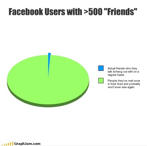 Facebook-Nutzer mit> 500 "Friends"