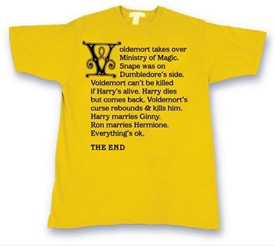Harry Potter Ending in ein T-Shirt (Spoiler)