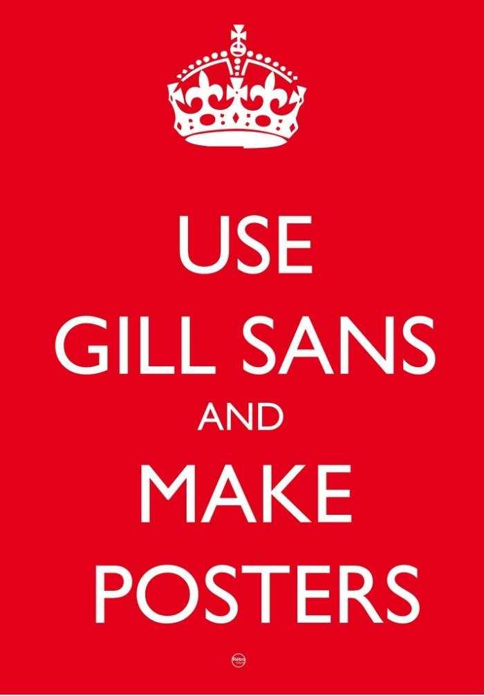 Verwenden Gill Sans und machen Plakate