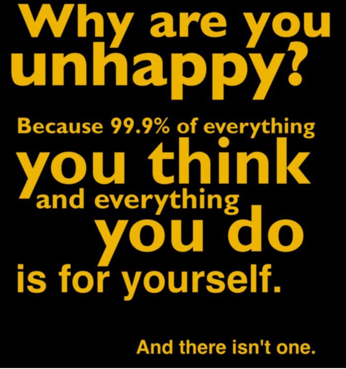 Warum sind Sie unglücklich?