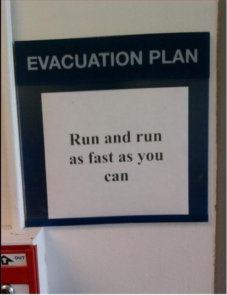 Evakuierungsplan!