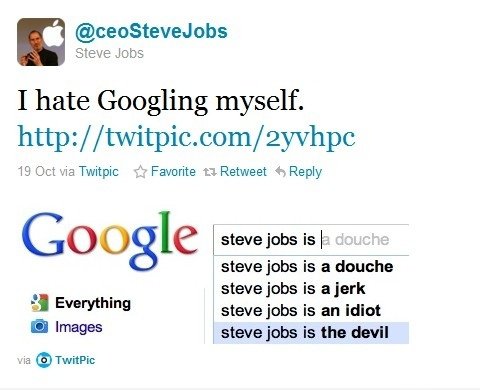 Steve Jobs hasst googeln