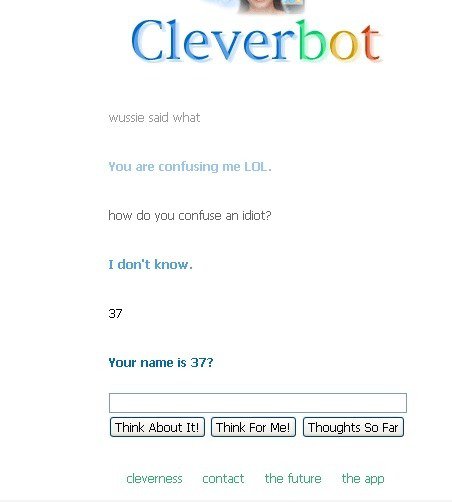Cleverbot hat mich zu