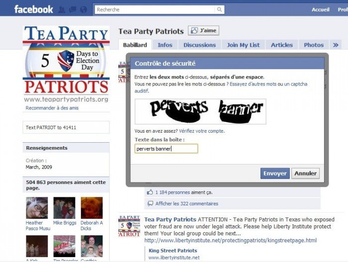 Tea Party: Sie sagten, es facebook!