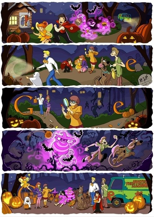Halloween-Thema Google Doodle