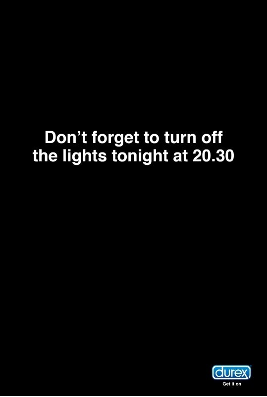 Durex: Vergessen Sie nicht, die Lichter ausschalten