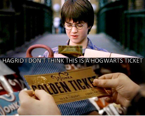 Hagrid ich glaube nicht, das ist ein hogwarts Ticket