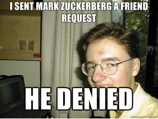 Freund Anfrage an Mark Zuckerberg