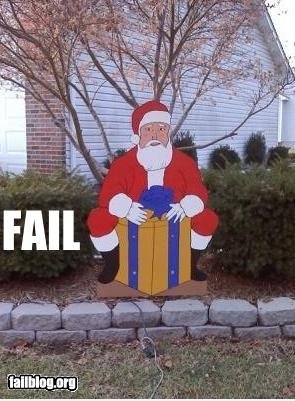 Weihnachtsmann Geschenk überraschen FAIL
