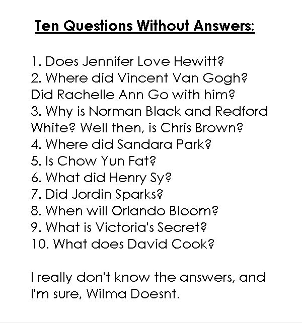 Antworten 4 quizfragen lustige mit Witzige Allgemeinwissens