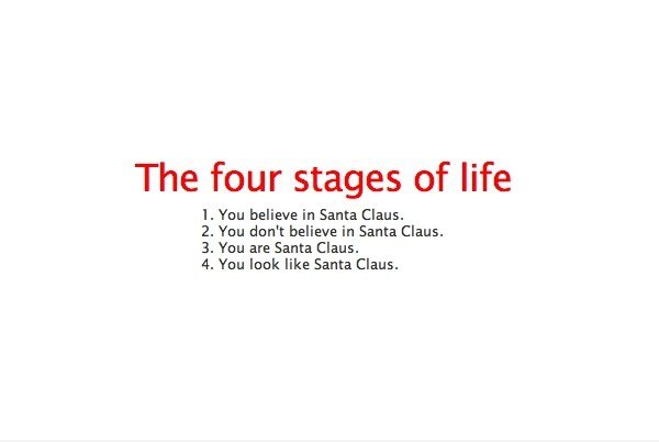 Die vier Phasen des Lebens.
