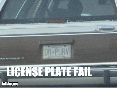 License Plate FAIL