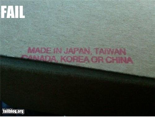 MADE IN JAPAN, TAIWAN ETC.