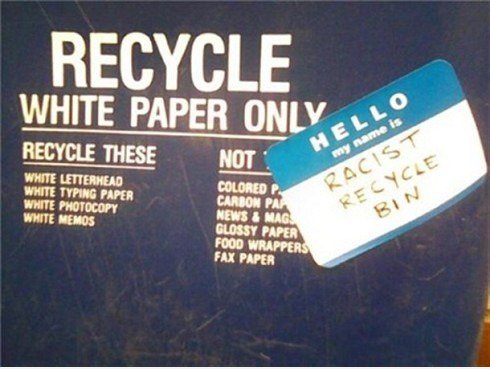 Rassistische Papierkorb