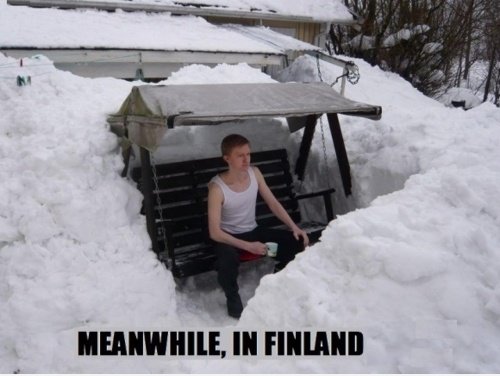 Währenddessen sind in Finnland