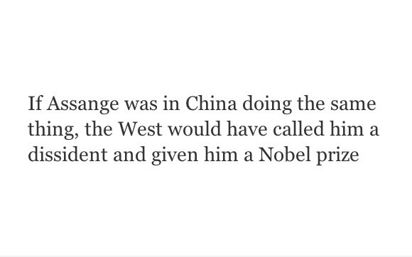 Wenn Assange war in China ...