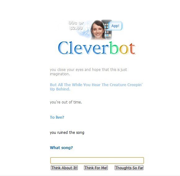 Cleverbot ruiniert Thriller