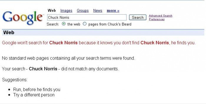 Chuck Norris findet dich!