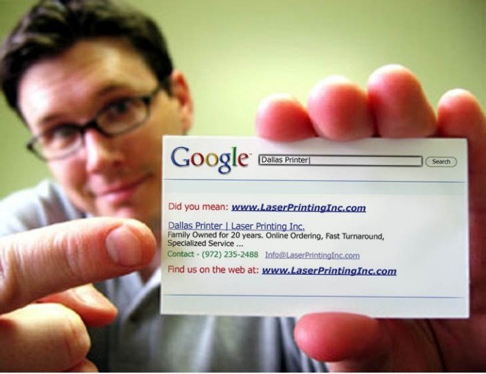 Ehrfürchtig Google Search Business Card