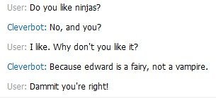 Cleverbot WIN!