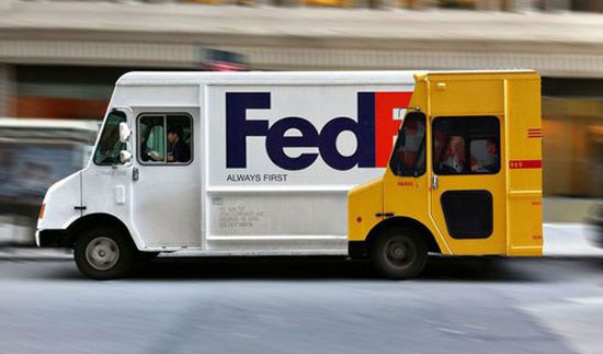 Optische Tuschung - Fedex Transporter