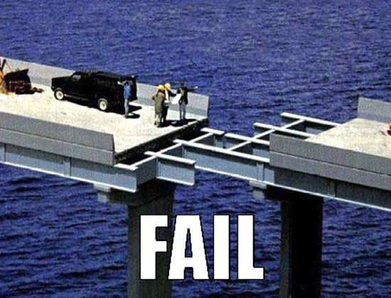 Brücke Fehlkonstruktion - FAIL