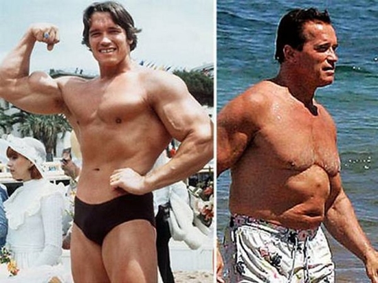 Arnold Schwarzenegger - damals und heute