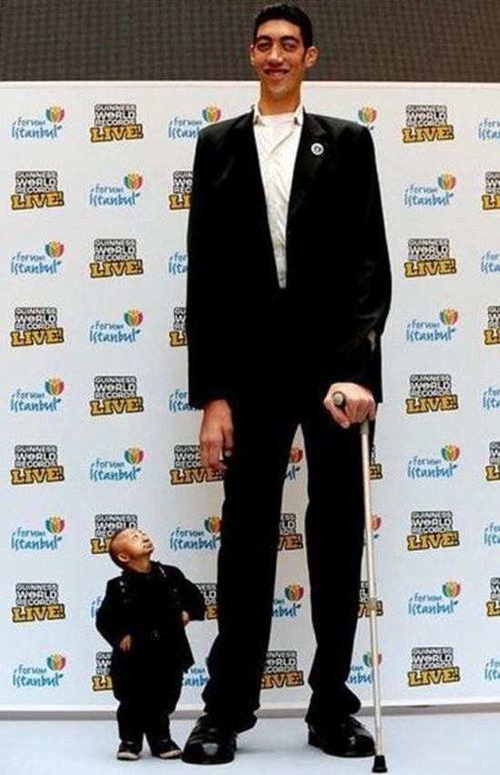 Der kleinste und der größte Mann der Welt - Win Bild