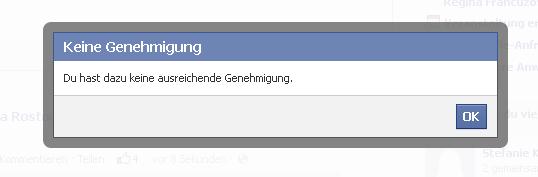 Facebook-Fehler