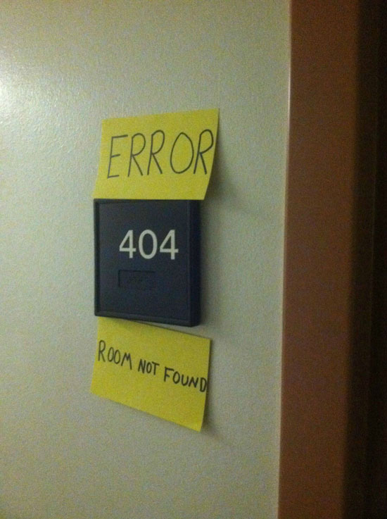 Room not Found Error 404
