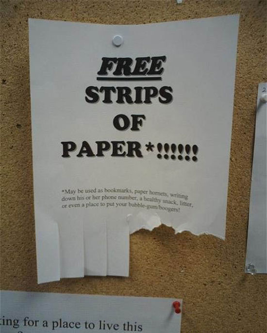 free strips of paper