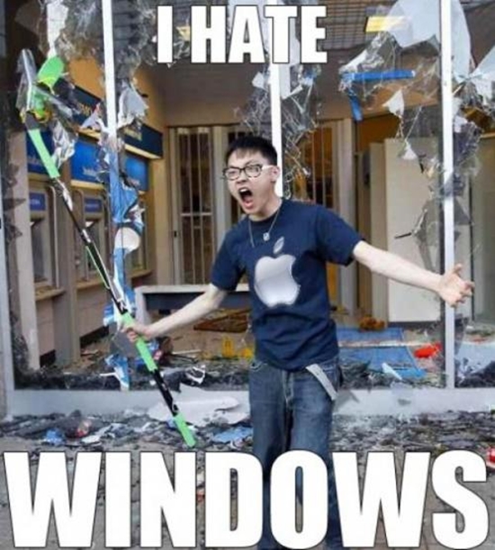 I HATE WINDOWS - Meme Bild