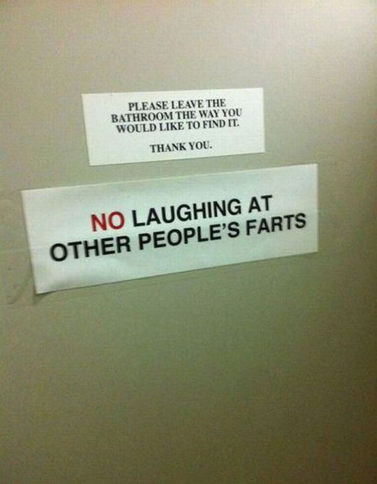 no laughing at other peoples farts