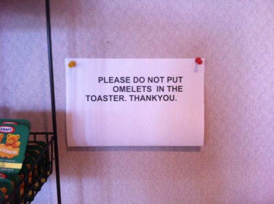 no omelettes in the toaster 4134