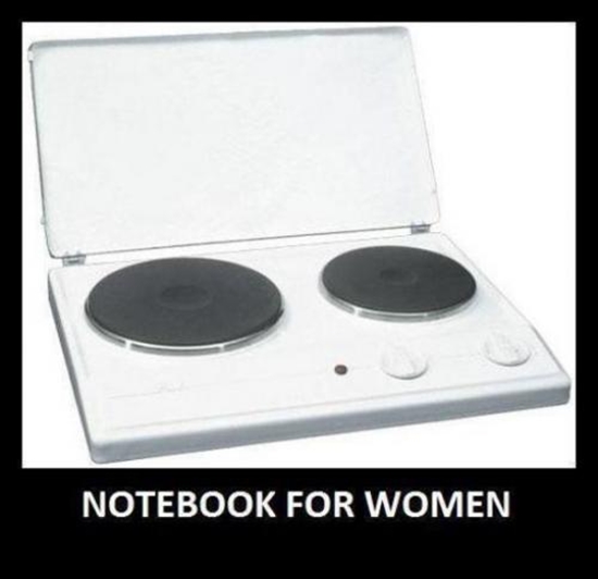 Notebook für Frauen - DeMotivational Bild
